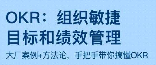 图片[1]-OKR《组织敏捷目标和绩效管理》带你搞懂OKR-冒泡网