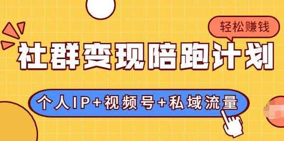 社群变现计划：建立“个人IP+视频号+私域流量”的社群商业模式轻松赚钱 - 冒泡网-冒泡网