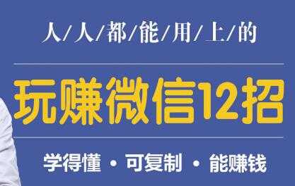 图片[1]-微信营销，人人都能用上的，玩赚微信12招，学得懂，能赚钱 - 冒泡网-冒泡网