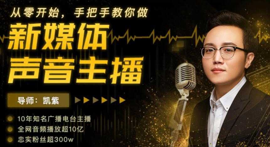 图片[1]-靠声音赚钱，手把手教你做，新媒体声音主播，0成本变现 - 冒泡网-冒泡网