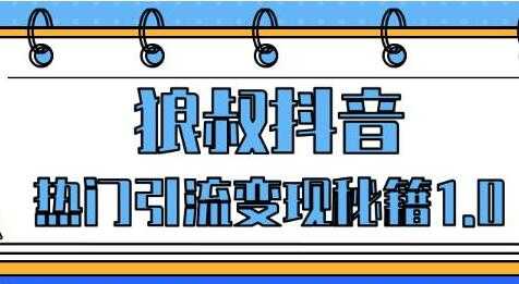 图片[1]-狼叔抖音培训课程，抖音热门引流变现秘籍1.0 - 冒泡网-冒泡网