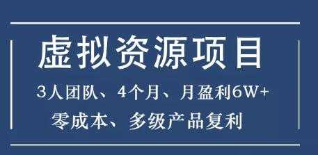 图片[1]-暴疯团队虚拟资源项目，3人团队，4个月，月盈利6W+，高客单价、多产品复利-冒泡网