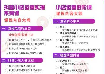 图片[1]-小店运营全套系列课 从基础入门到进阶精通，系统掌握月销百万小店核心秘密 - 冒泡网-冒泡网