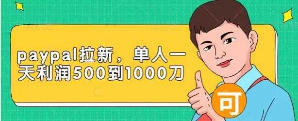 图片[1]-Paypal拉新赚美刀项目，单人一天利润500-1000刀【视频课程】-冒泡网