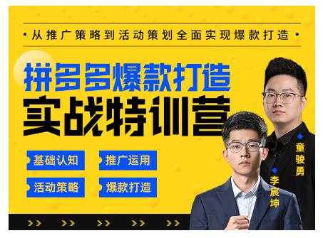 玺承云·拼多多爆款打造实战特训营，一套从入门到高手课程，让你快速拿捏拼多多 - 冒泡网-冒泡网