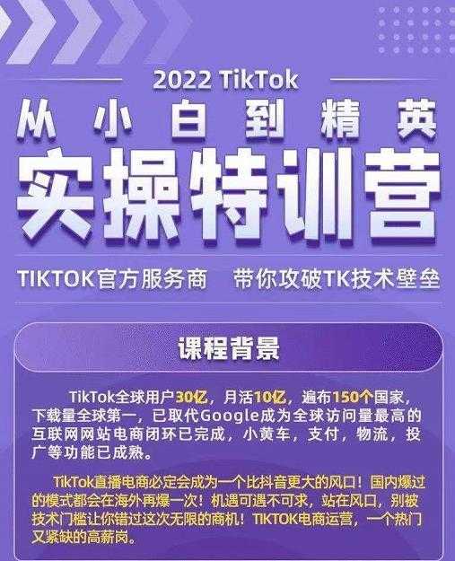 图片[1]-Seven漆·2022Tiktok从小白到精英实操特训营，带你掌握Tiktok账号运营-冒泡网