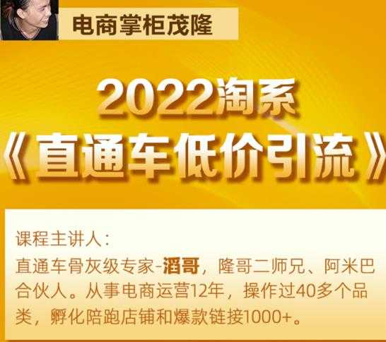 图片[1]-茂隆2022直通车低价引流玩法，教大家如何低投入高回报的直通车玩法 - 冒泡网-冒泡网