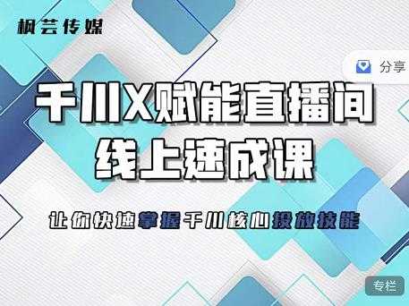 枫芸传媒-线上千川提升课，提升千川认知，提升千川投放效果 - 冒泡网-冒泡网