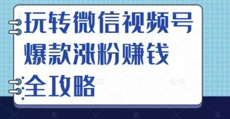 玩转微信视频号爆款涨粉赚钱全攻略，让你快速抓住流量风口，收获红利财富 - 冒泡网-冒泡网