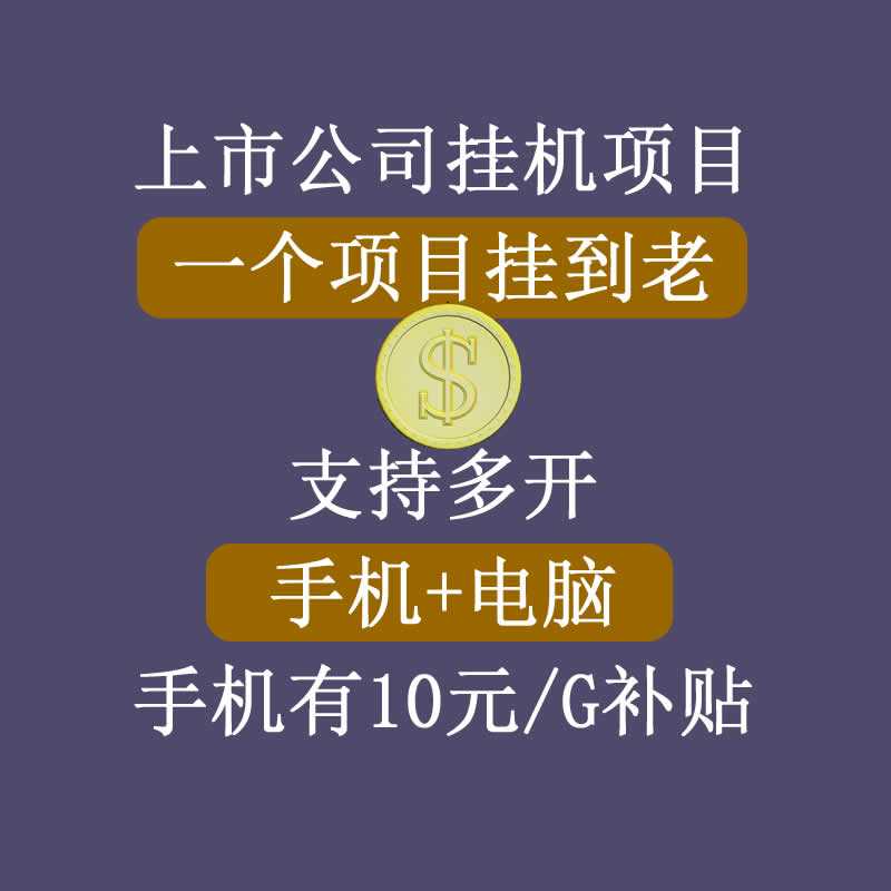 正规挂机项目，支持手机电脑一起挂，支持虚拟机多开，可以挂到老 - 冒泡网-冒泡网