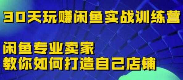 图片[1]-《30天玩赚闲鱼实战训练营》闲鱼专业卖家教你如何打造自己店铺 - 冒泡网-冒泡网