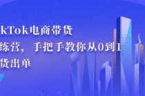 TikTok电商带货训练营，手把手教你从0到1带货出单 - 冒泡网-冒泡网