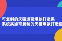 可复制的天猫运营爆款打造课，系统实操可复制的天猫爆款打造密码 - 冒泡网-冒泡网