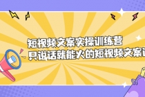 短视频文案实训操练营，只说话就能火的短视频文案课 - 冒泡网-冒泡网