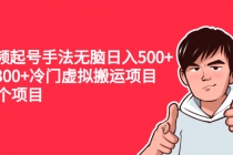 中视频起号手法无脑日入500+日入300+冷门虚拟搬运项目 - 冒泡网-冒泡网