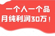 某公众号付费文章：一个人一个品月纯利润30万的蓝海电商经典案例！ - 冒泡网-冒泡网