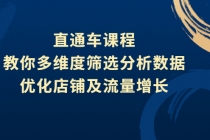 直通车课程，教你多维度筛选分析数据，优化店铺及流量增长 - 冒泡网-冒泡网