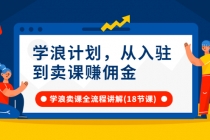 学浪计划，从入驻到卖课赚佣金，学浪卖课全流程讲解 - 冒泡网-冒泡网