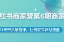 小红书商家营第6期商家版，21天带货陪跑课，让商家丢掉付流量 - 冒泡网-冒泡网