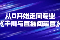 从0开始走向专业《千川与直播间运营》93节视频课程 - 冒泡网-冒泡网