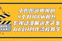 小图图说电视剧4个月100W粉丝：影视动漫解说类文案从0到1创作流程教学 - 冒泡网-冒泡网