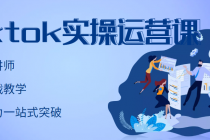 TikTok实操运营课，手把手账号实战，适合零基础Tiktok新人 - 冒泡网-冒泡网