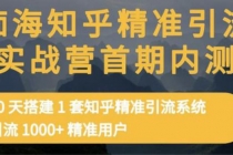 知乎精准引流实战营1-2期，30天搭建1套精准引流系统，引流1000+精准用户 - 冒泡网-冒泡网