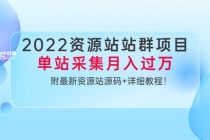 2022资源站站群项目：单站采集月入过万，附最新资源站源码+详细教程！ - 冒泡网-冒泡网