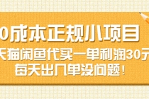 0成本正规小项目：天猫闲鱼代买一单利润30元，每天出几单没问题！ - 冒泡网-冒泡网