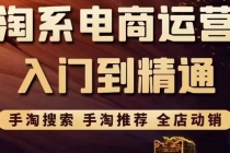 淘系电商入门到精通 手淘搜索，手淘推荐，全店动销 - 冒泡网-冒泡网