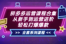 拼多多运营课程合集：从新手到运营进阶，轻松打爆爆款 - 冒泡网-冒泡网