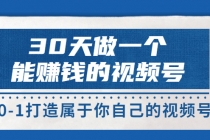 30天做一个能赚钱的视频号，从0-1打造属于你自己的视频号 (14节) - 冒泡网-冒泡网