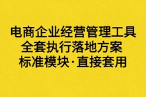 外面卖198·电商企业经营管理工具：全套执行落地方案 标准模块·直接套用 - 冒泡网-冒泡网