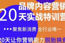 《内容营销实操特训营》20天让你营销能力脱胎换骨 - 冒泡网-冒泡网