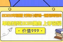 2022年新版 好物分享课-短视频带货：单条视频30W佣金 上手容易 - 冒泡网-冒泡网