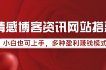 情感博客资讯网站搭建教学，小白也可上手，多种盈利赚钱模式 - 冒泡网-冒泡网