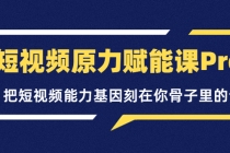 短视频原力赋能课Pro，把短视频能力基因刻在你骨子里的课 - 冒泡网-冒泡网