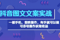 抖音图文毒文案实战：一部手机 剪映操作 有手就能做，单号日入几十 可多号 - 冒泡网-冒泡网