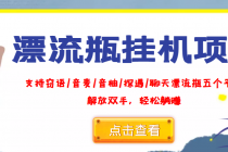 外面收费688的漂流瓶全自动挂机项目，号称单窗口稳定每天收益100+ - 冒泡网-冒泡网