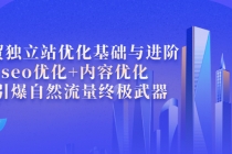 外贸独立站优化基础与进阶，seo优化+内容优化+引爆自然流量终极武器 - 冒泡网-冒泡网