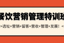 餐饮营销管理特训班：选址+营销+留客+营收+管理+发展！ - 冒泡网-冒泡网