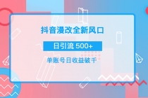 抖音漫改头像，实操日收益破千，日引流微信500+一天收入2742元 - 冒泡网-冒泡网