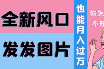 抖音头像号变现0基础教程：全新风口，发发图片也能变现月入10000+ - 冒泡网-冒泡网