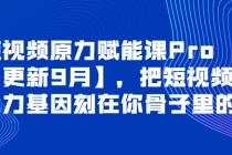 短视频原力赋能课Pro【更新9月】，把短视频能力基因刻在你骨子里的课 - 冒泡网-冒泡网