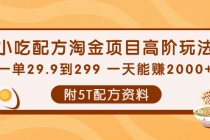 小吃配方淘金项目高阶玩法：一单29.9到299 一天能赚2000+【附5T配方资料】 - 冒泡网-冒泡网