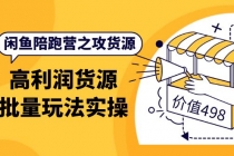 闲鱼陪跑营之攻货源：高利润货源批量玩法，月入过万实操 - 冒泡网-冒泡网