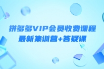 某社群·拼多多VIP会员收费课程，最新集训营+答疑课-价值3299元 - 冒泡网-冒泡网