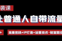 让普通人自带流量的逆袭课：流量密码+IP打造+运营技术·财富路径 - 冒泡网-冒泡网