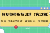 短视频带货特训营抖音+快手+视频号：收益巨大，简单粗暴！ - 冒泡网-冒泡网