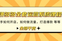 拼多多全套运营系统课程：新手如何开店 如何做流量 打造爆款 等等 全部干货 - 冒泡网-冒泡网